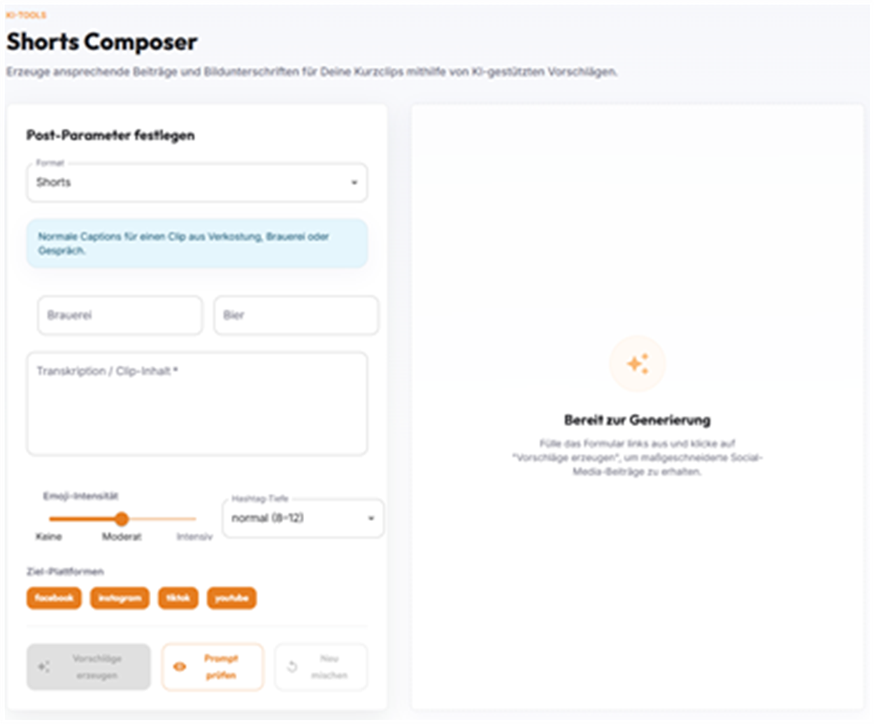 Shorts composer screenshot